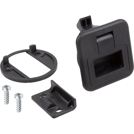 Snap Lock Fold-Down, Lockable, Form:A, S=12-17, H=35,41, M05X16, Pc/Abs Black